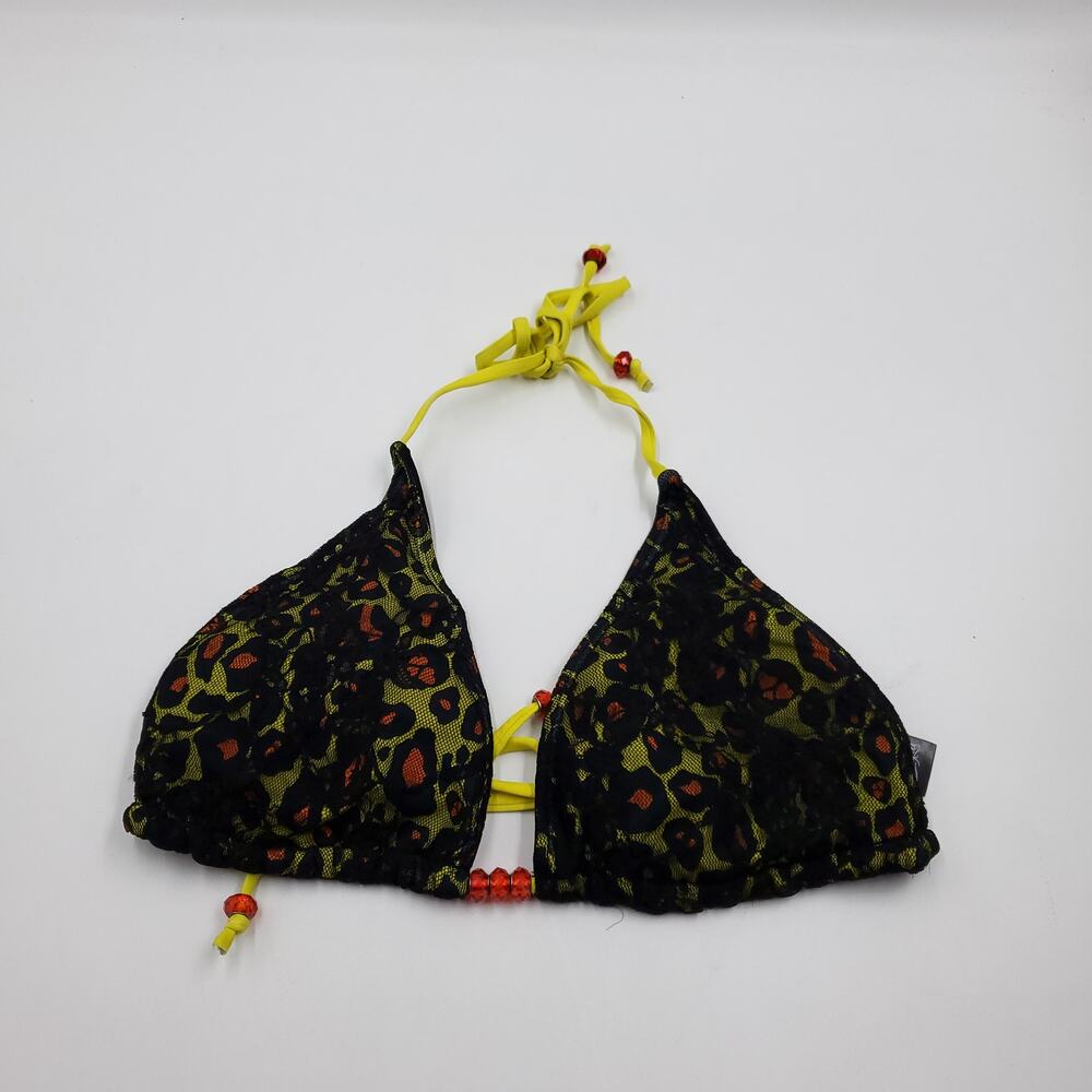 Sinful by Affliction Solar Bikini Yellow Top Women's Size L